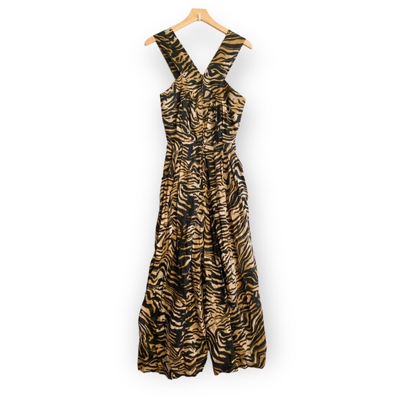 Rachel Comey Ines Animal-print Zip-front Jumpsuit In Brown, Size 0 - Picture 3 of 15